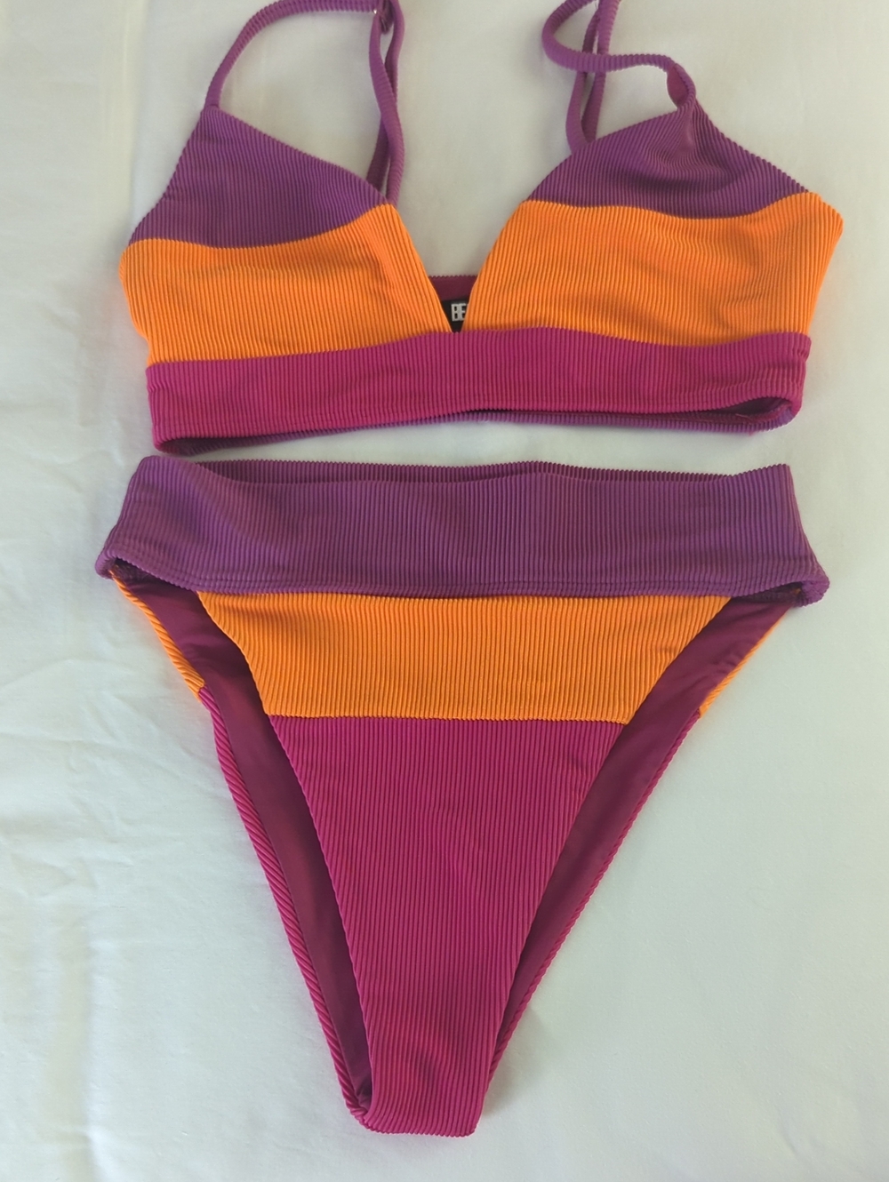 Beach Riot Women Bikini in Purple, Magenta & Orange - Picture 5 of 7